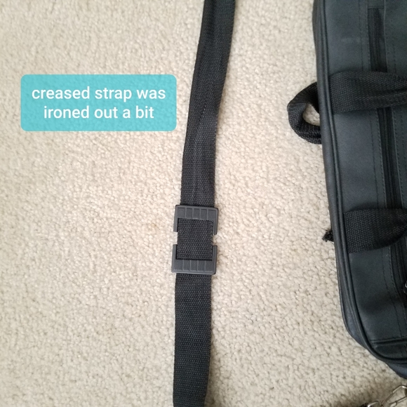 Leather Buckled Academic Messenger Shoulder Bag - Picture 7 of 16